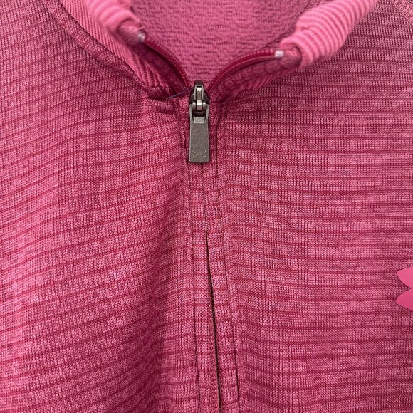 Under Armour Men's Loose 1/4 zip Burgundy Coldgear Size Large - Picture 5 of 6